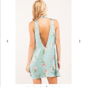 Spring floral low back dress